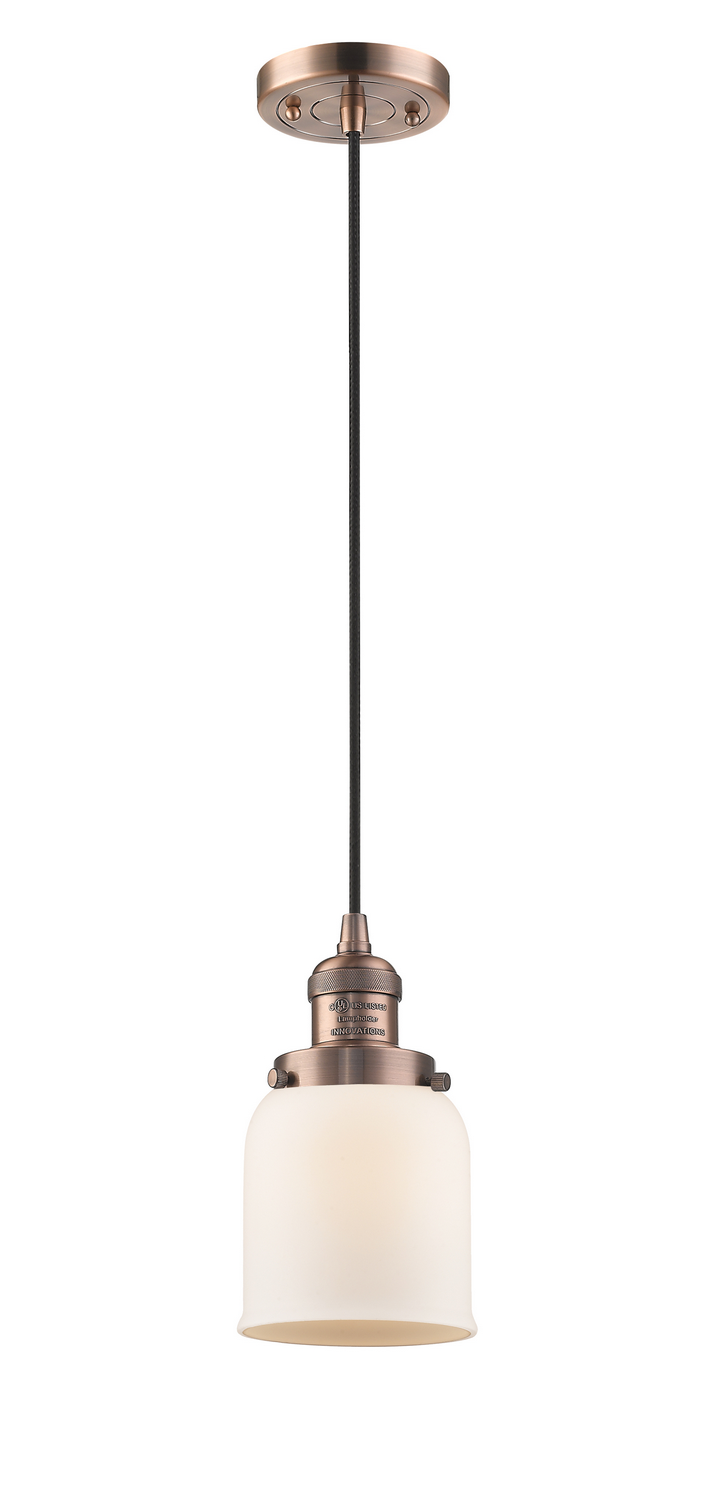LED Mini Pendant by Innovations - Franklin Restoration Collection, Antique Copper Finish - 201C-AC-G51-LED