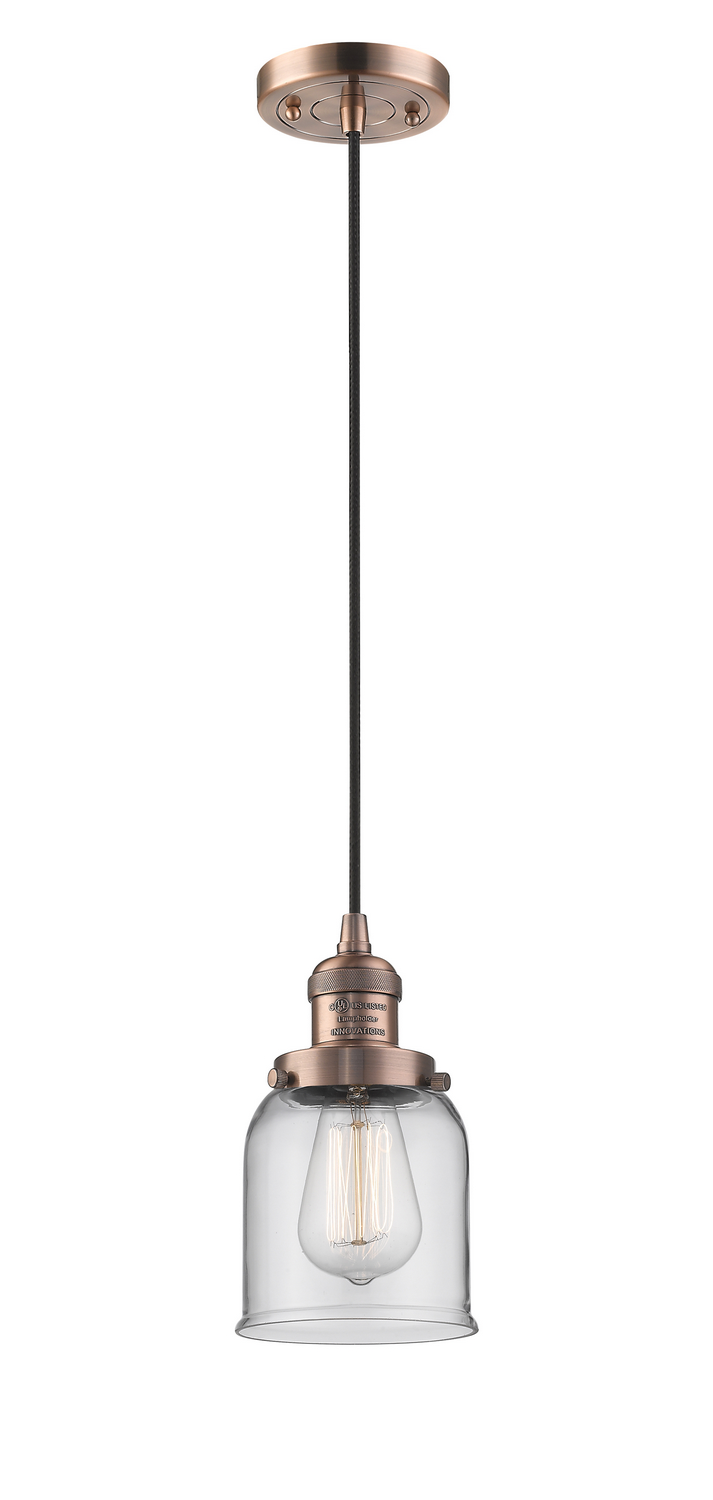 LED Mini Pendant by Innovations - Franklin Restoration Collection, Antique Copper Finish - 201C-AC-G52-LED