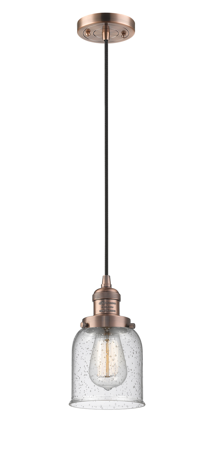 LED Mini Pendant by Innovations - Franklin Restoration Collection, Antique Copper Finish - 201C-AC-G54-LED