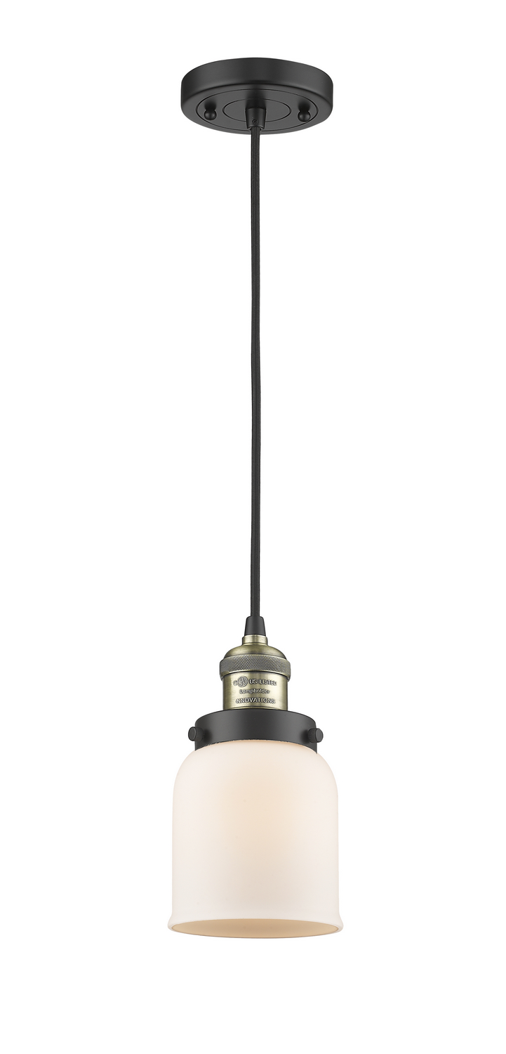 One Light Mini Pendant by Innovations - Franklin Restoration Collection, Black Antique Brass Finish - 201C-BAB-G51