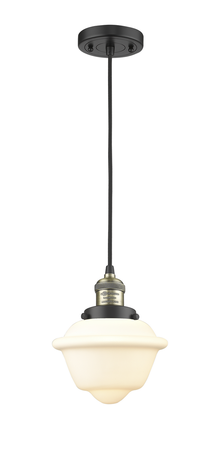 One Light Mini Pendant by Innovations - Franklin Restoration Collection, Black Antique Brass Finish - 201C-BAB-G531