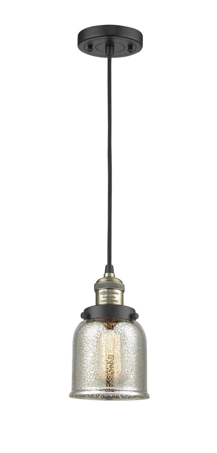 One Light Mini Pendant by Innovations - Franklin Restoration Collection, Black Antique Brass Finish - 201C-BAB-G58