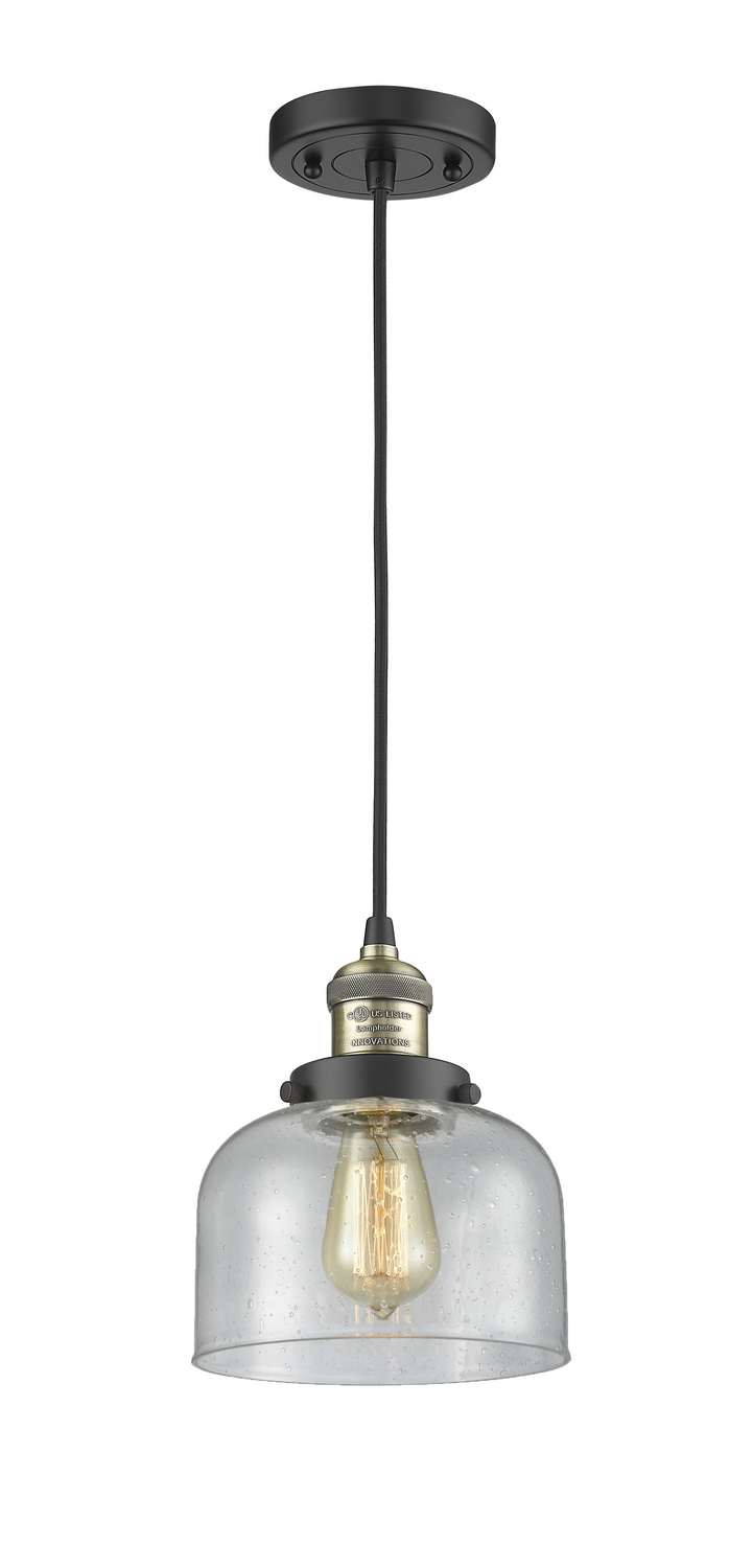 LED Mini Pendant by Innovations - Franklin Restoration Collection, Black Antique Brass Finish - 201C-BAB-G74-LED