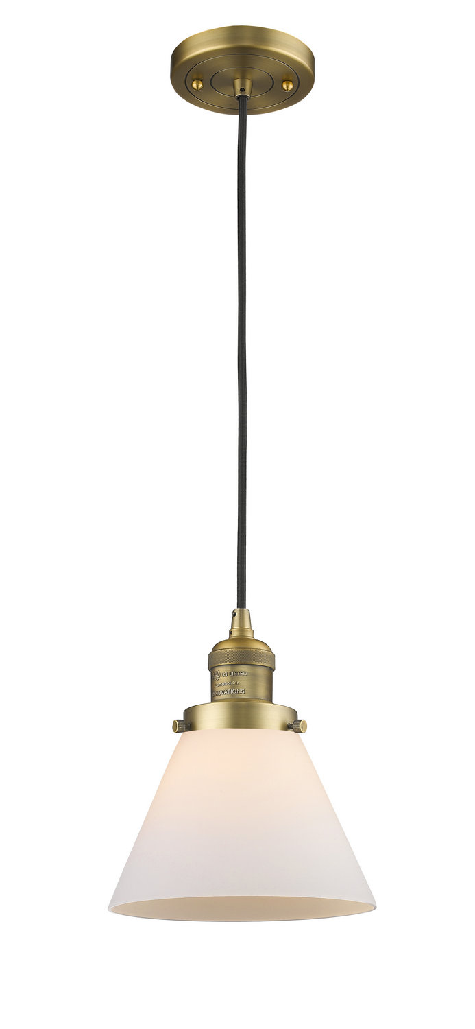 LED Mini Pendant by Innovations - Franklin Restoration Collection, Brushed Brass Finish - 201C-BB-G41-LED