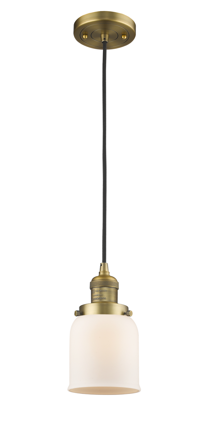 LED Mini Pendant by Innovations - Franklin Restoration Collection, Brushed Brass Finish - 201C-BB-G51-LED