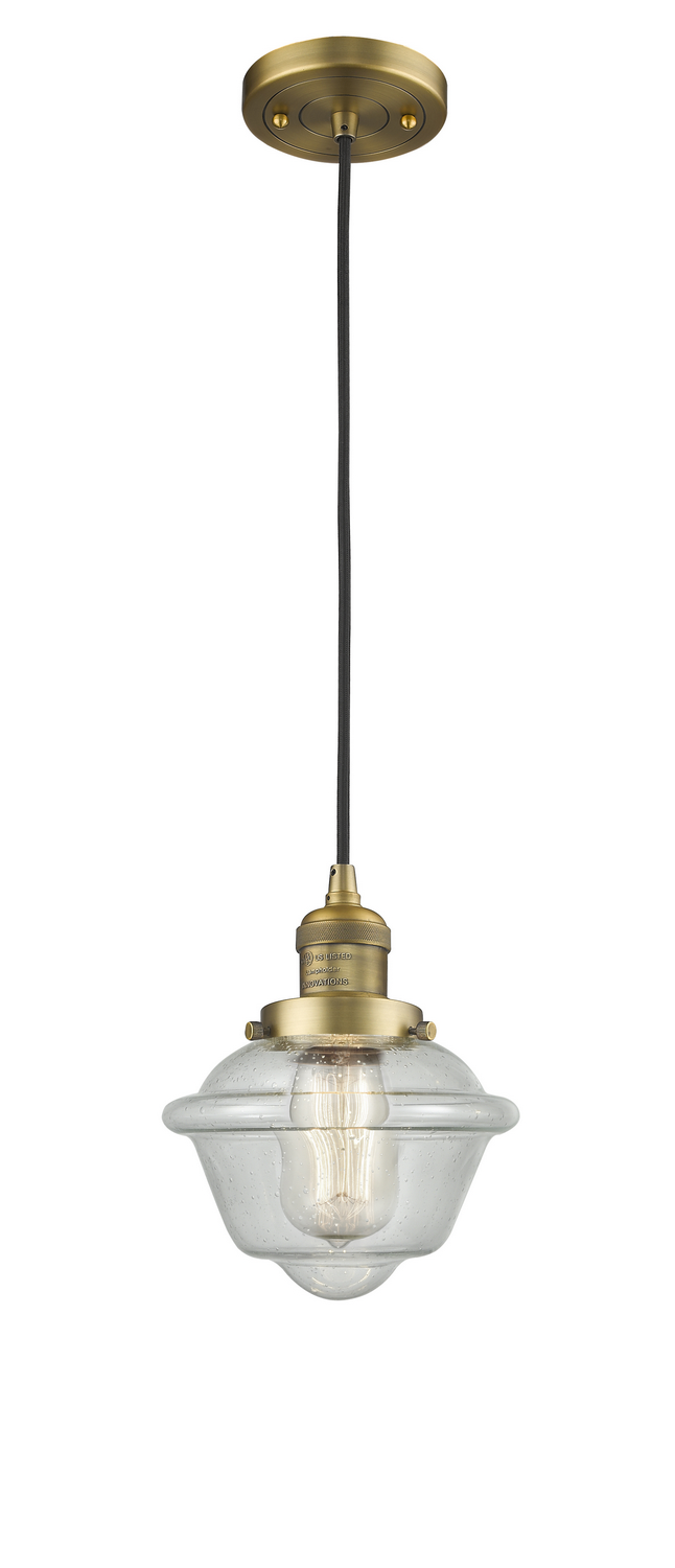 LED Mini Pendant by Innovations - Franklin Restoration Collection, Brushed Brass Finish - 201C-BB-G534-LED