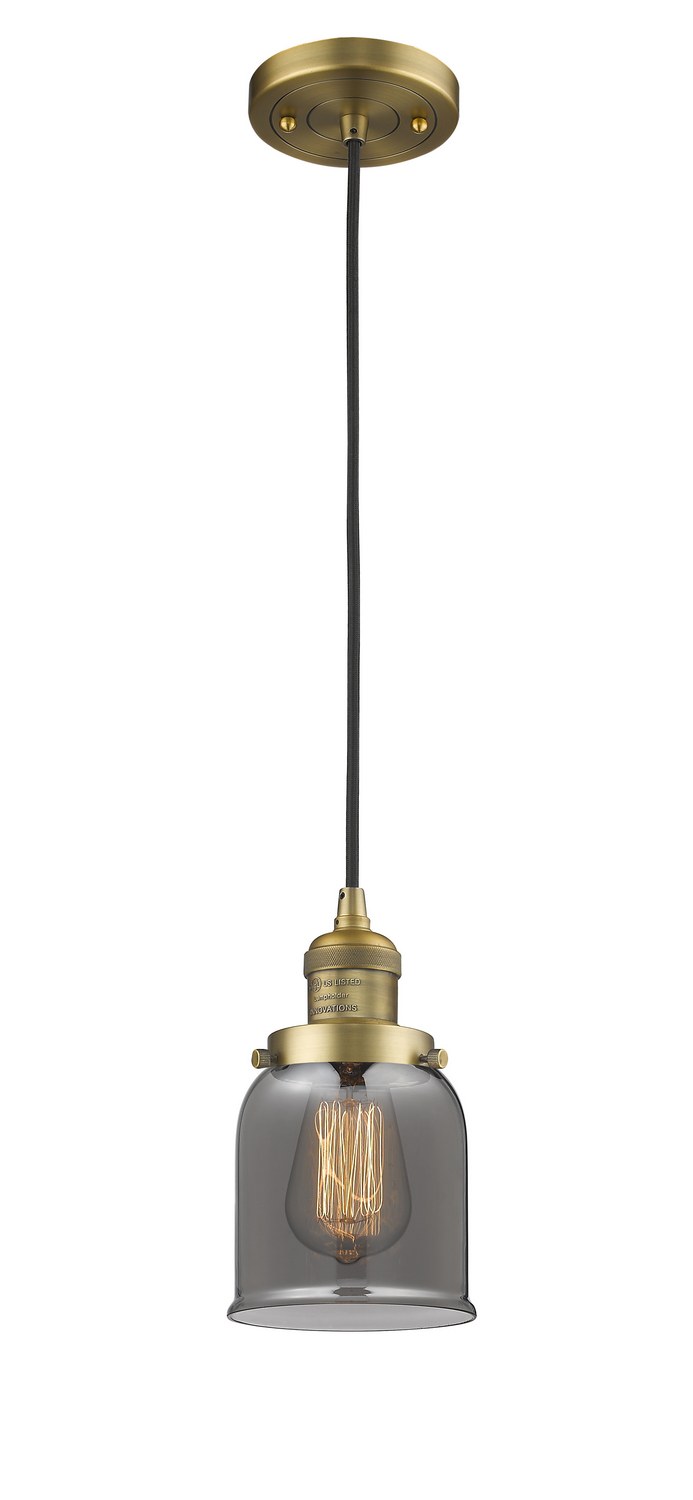 LED Mini Pendant by Innovations - Franklin Restoration Collection, Brushed Brass Finish - 201C-BB-G53-LED