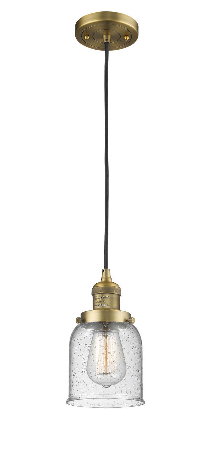 LED Mini Pendant by Innovations - Franklin Restoration Collection, Brushed Brass Finish - 201C-BB-G54-LED