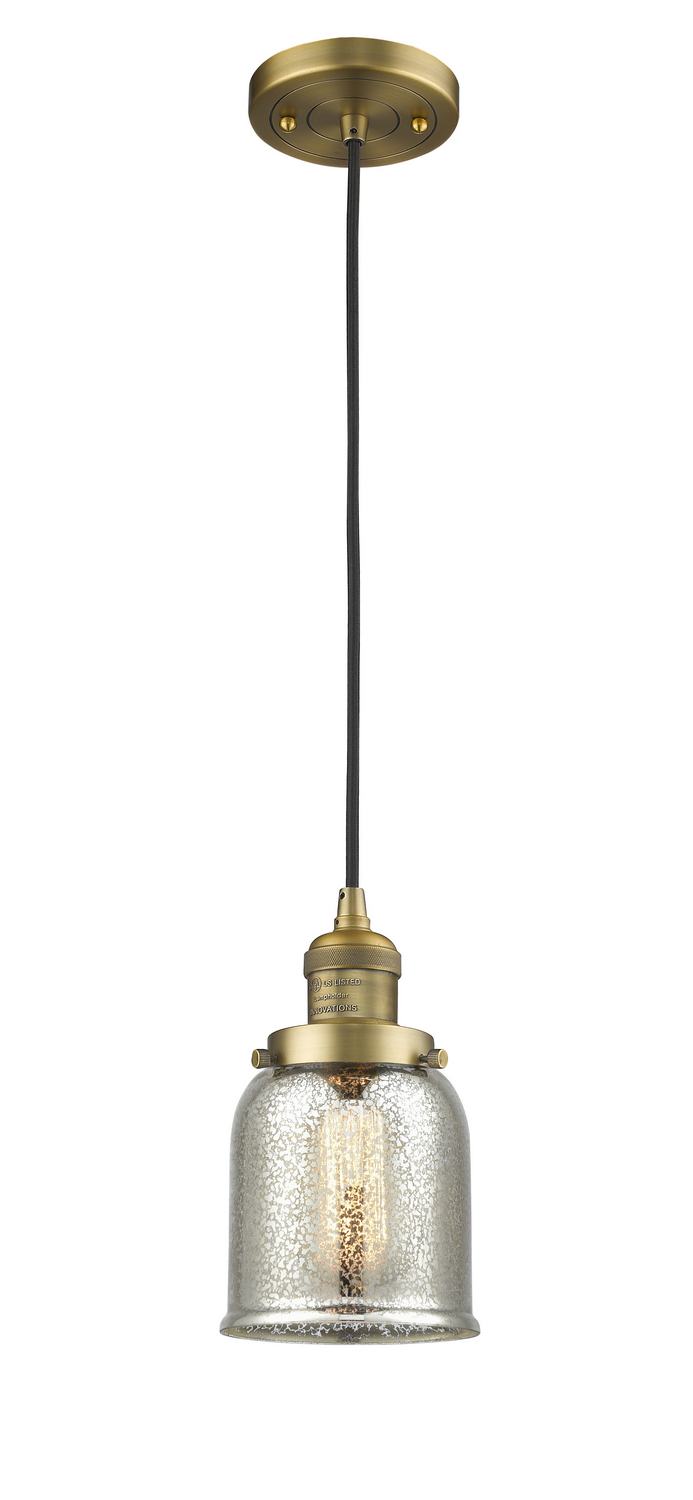 One Light Mini Pendant by Innovations - Franklin Restoration Collection, Brushed Brass Finish - 201C-BB-G58