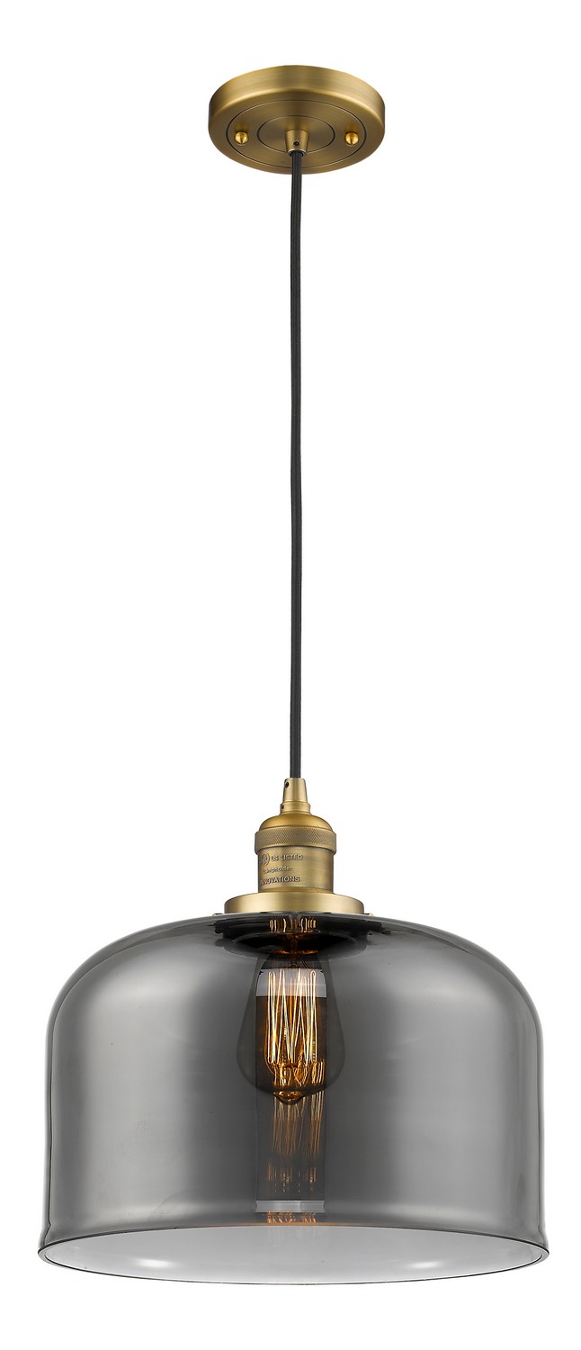 LED Mini Pendant by Innovations - Franklin Restoration Collection, Brushed Brass Finish - 201C-BB-G73-L-LED