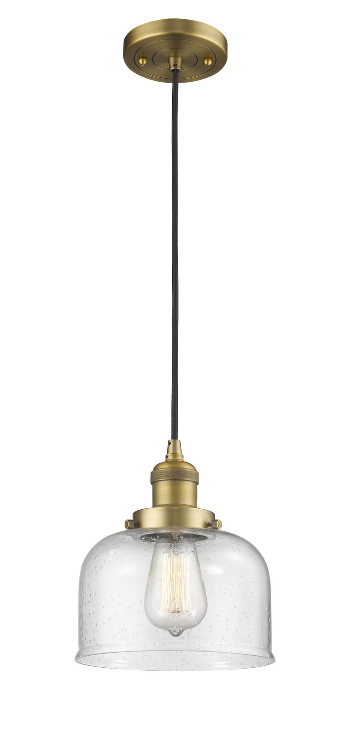 LED Mini Pendant by Innovations - Franklin Restoration Collection, Brushed Brass Finish - 201C-BB-G74-LED