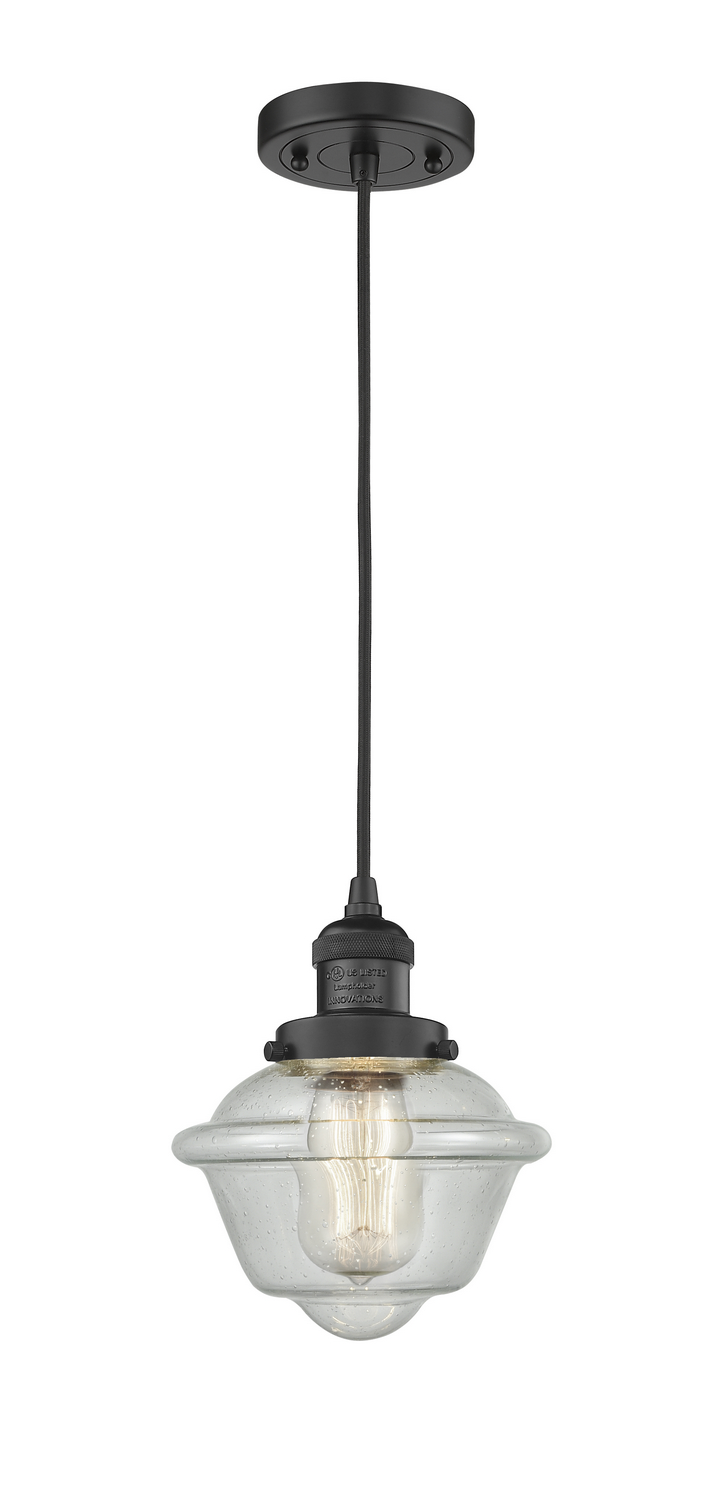 One Light Mini Pendant by Innovations - Franklin Restoration Collection, Matte Black Finish - 201C-BK-G532