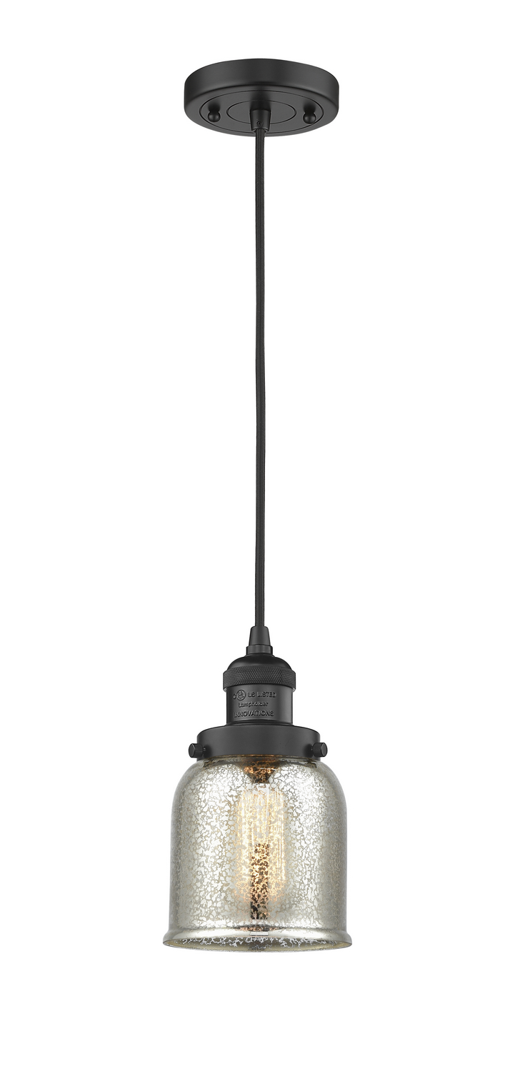 One Light Mini Pendant by Innovations - Franklin Restoration Collection, Matte Black Finish - 201C-BK-G58