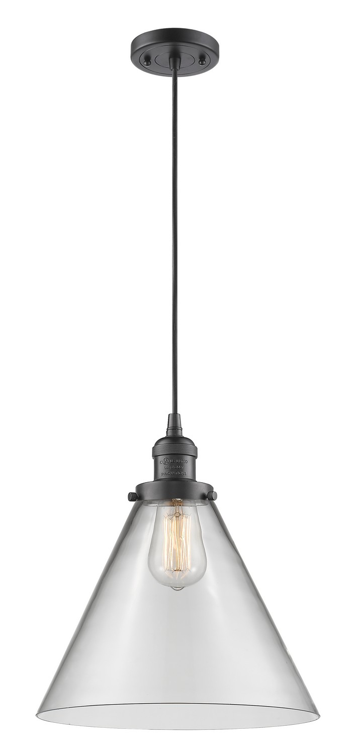 One Light Mini Pendant by Innovations - Franklin Restoration Collection, Oil Rubbed Bronze Finish - 201C-OB-G42-L