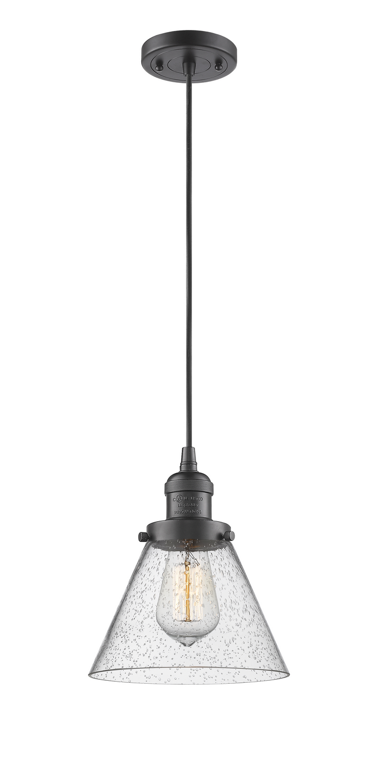 One Light Mini Pendant by Innovations - Franklin Restoration Collection, Oil Rubbed Bronze Finish - 201C-OB-G44