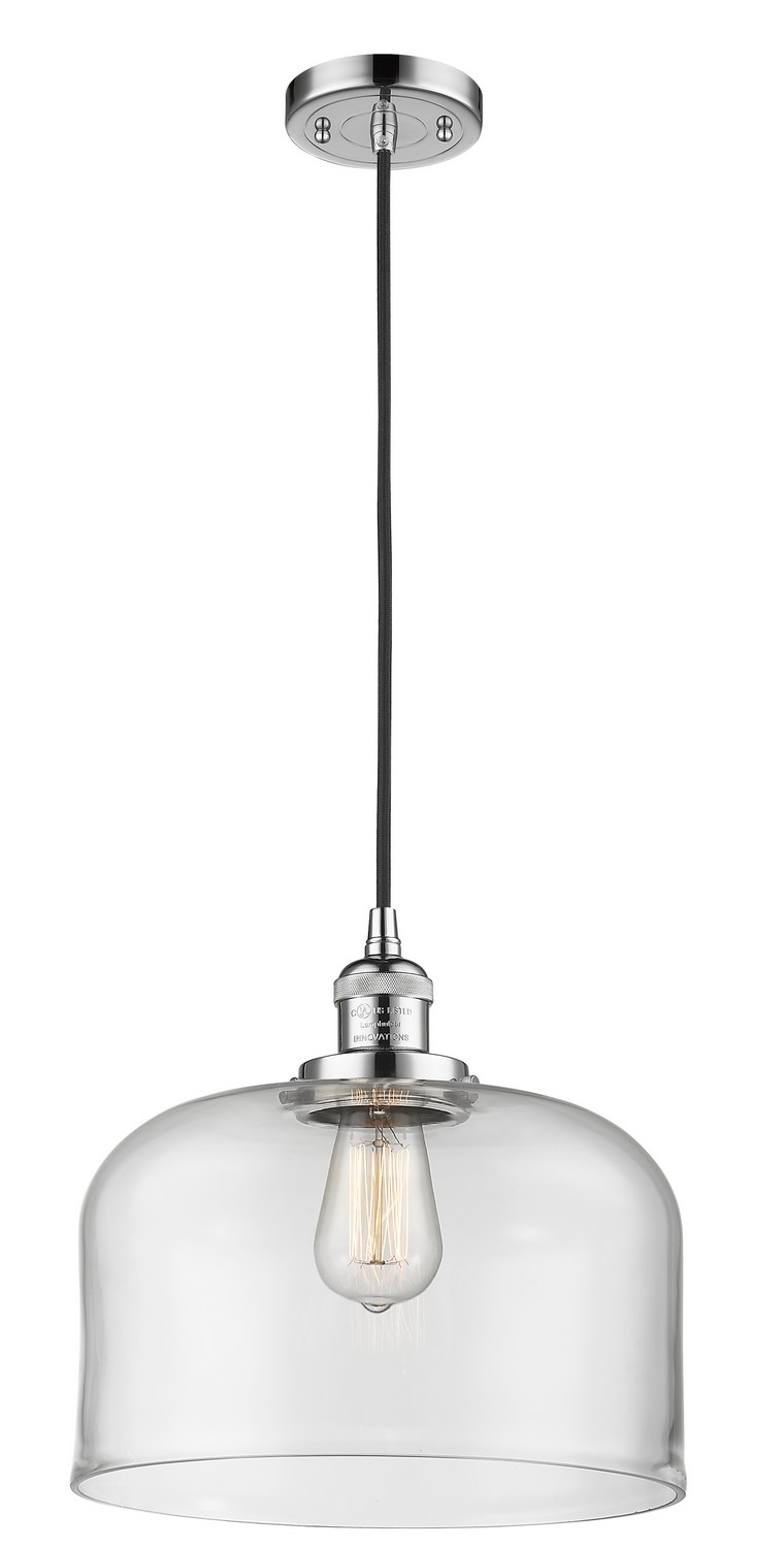 One Light Mini Pendant by Innovations - Franklin Restoration Collection, Polished Chrome Finish - 201C-PC-G72-L