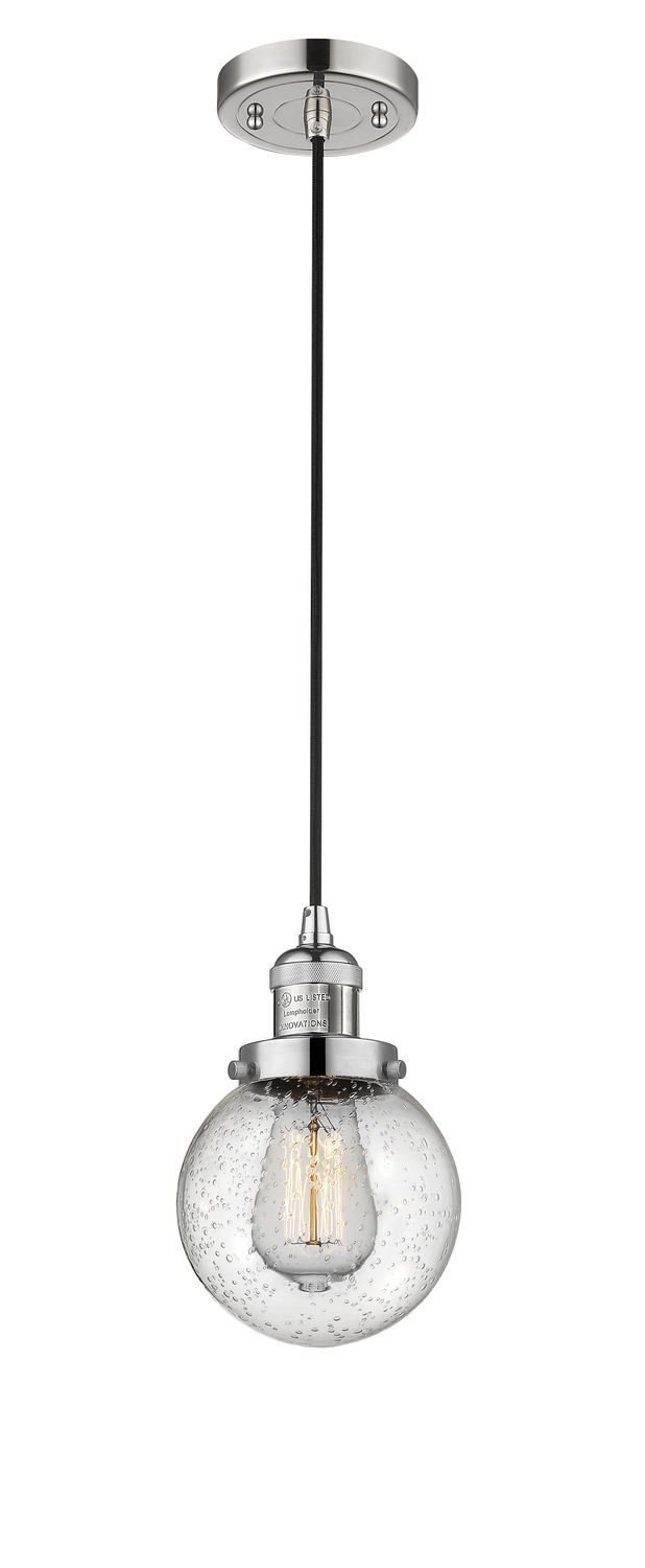 LED Mini Pendant by Innovations - Franklin Restoration Collection, Polished Nickel Finish - 201C-PN-G204-6-LED
