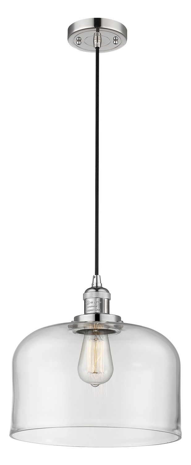 One Light Mini Pendant by Innovations - Franklin Restoration Collection, Polished Nickel Finish - 201C-PN-G72-L
