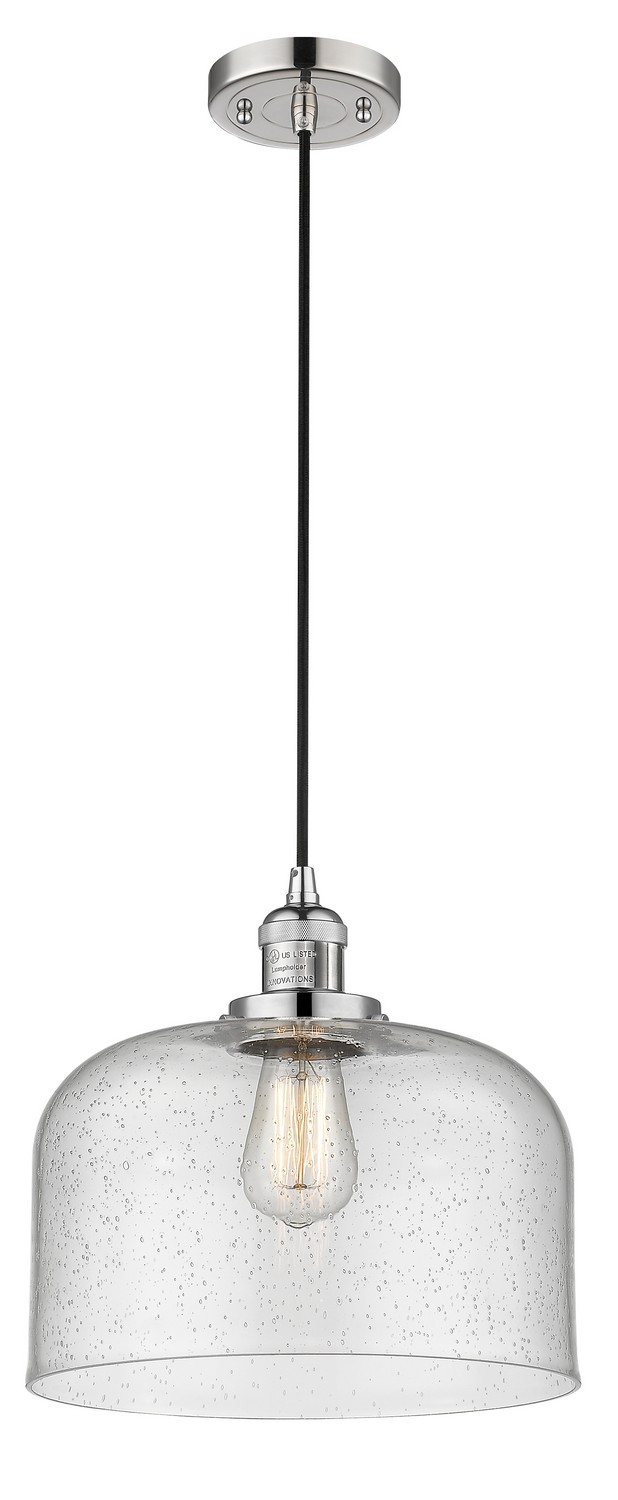 One Light Mini Pendant by Innovations - Franklin Restoration Collection, Polished Nickel Finish - 201C-PN-G74-L