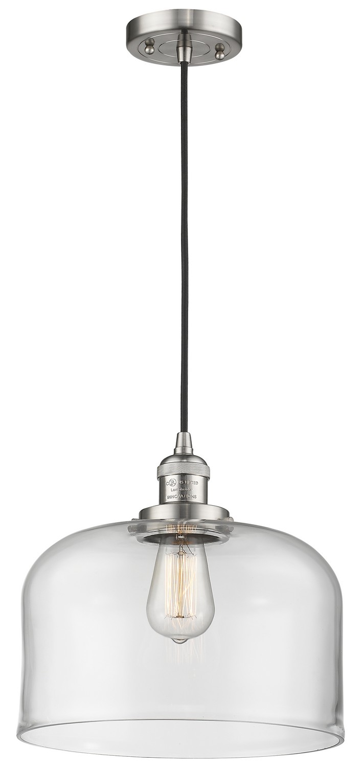 One Light Mini Pendant by Innovations - Franklin Restoration Collection, Brushed Satin Nickel Finish - 201C-SN-G72-L
