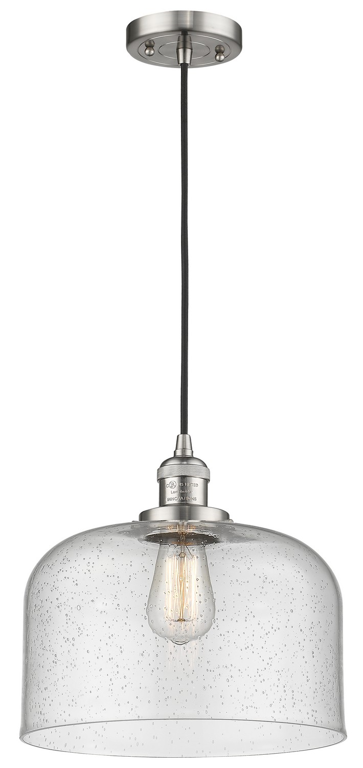 One Light Mini Pendant by Innovations - Franklin Restoration Collection, Brushed Satin Nickel Finish - 201C-SN-G74-L