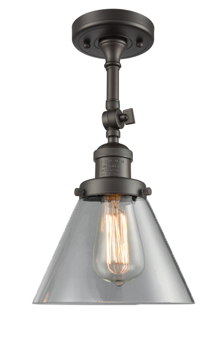 LED Semi-Flush Mount by Innovations - Franklin Restoration Collection, Oil Rubbed Bronze Finish - 201F-OB-G42-LED