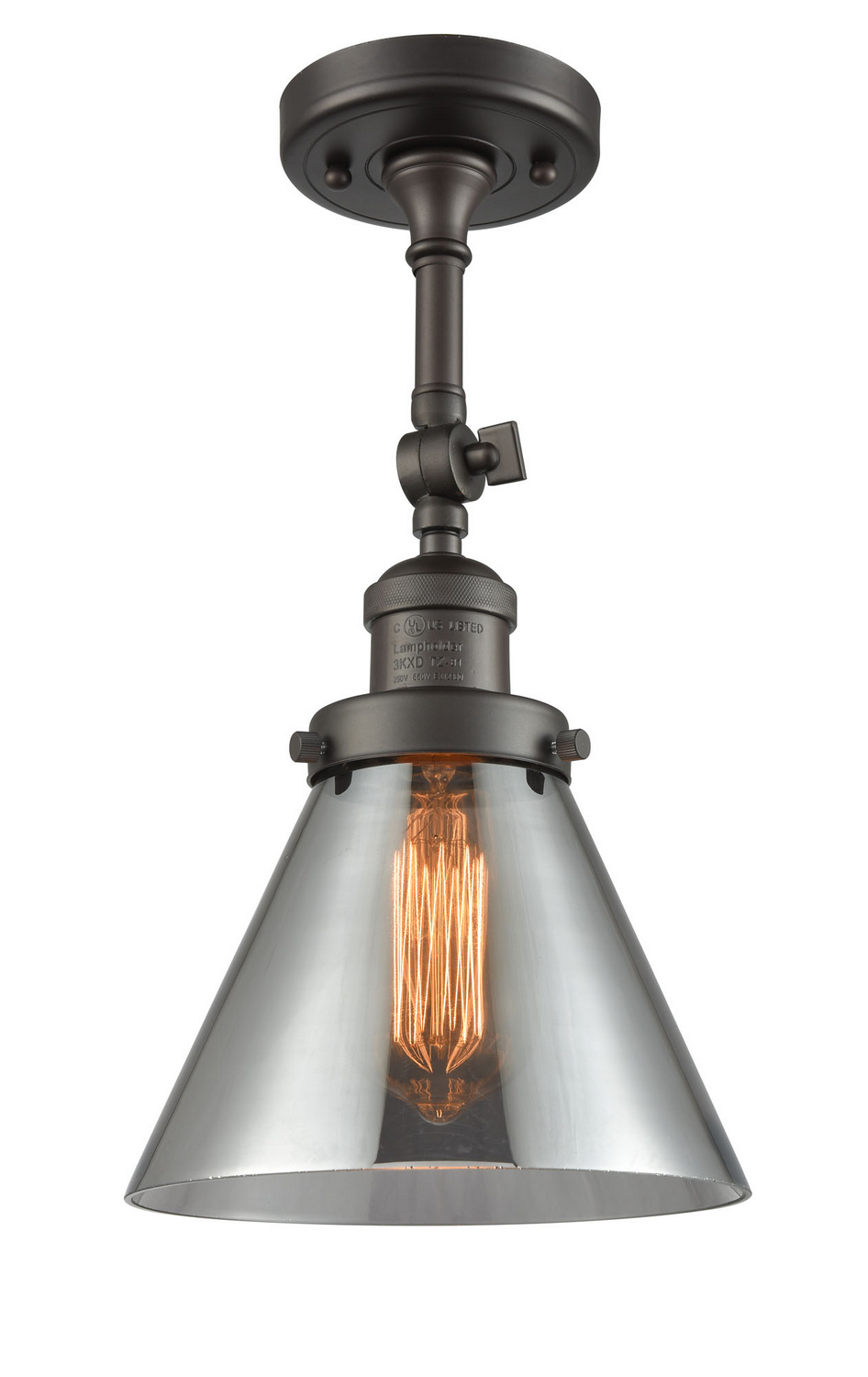 LED Semi-Flush Mount by Innovations - Franklin Restoration Collection, Oil Rubbed Bronze Finish - 201F-OB-G43-LED