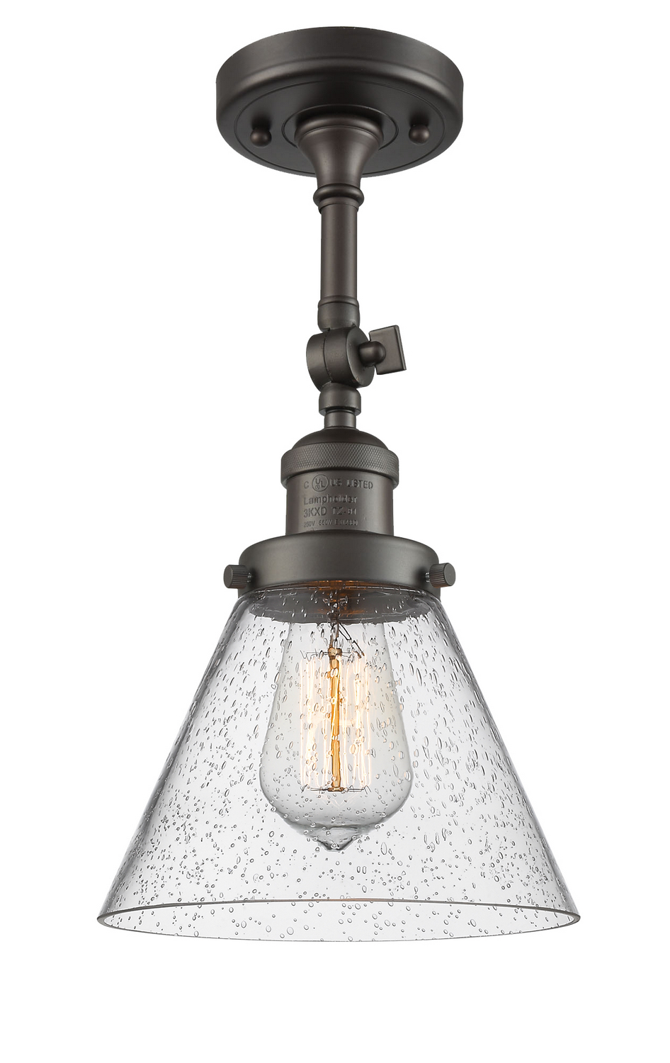 LED Semi-Flush Mount by Innovations - Franklin Restoration Collection, Oil Rubbed Bronze Finish - 201F-OB-G44-LED