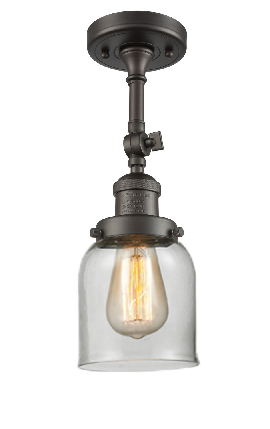 LED Semi-Flush Mount by Innovations - Franklin Restoration Collection, Oil Rubbed Bronze Finish - 201F-OB-G52-LED