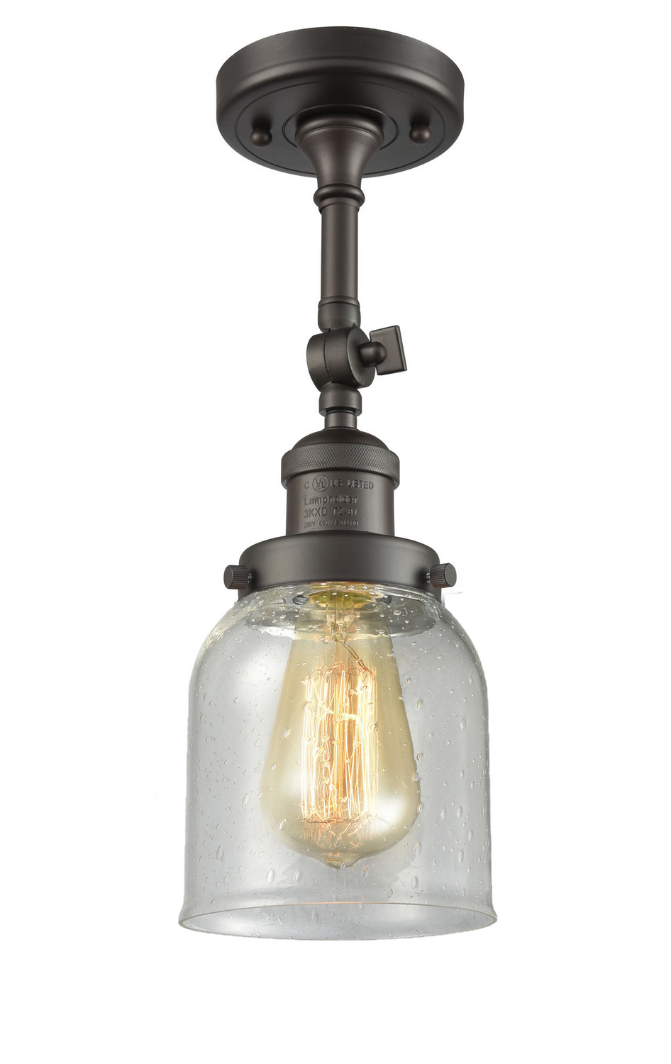 LED Semi-Flush Mount by Innovations - Franklin Restoration Collection, Oil Rubbed Bronze Finish - 201F-OB-G54-LED