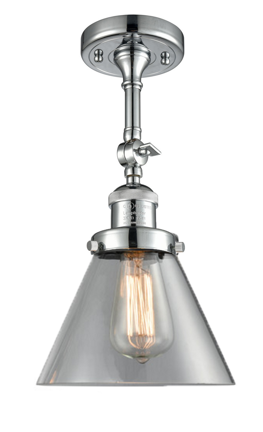 LED Semi-Flush Mount by Innovations - Franklin Restoration Collection, Polished Chrome Finish - 201F-PC-G42-LED