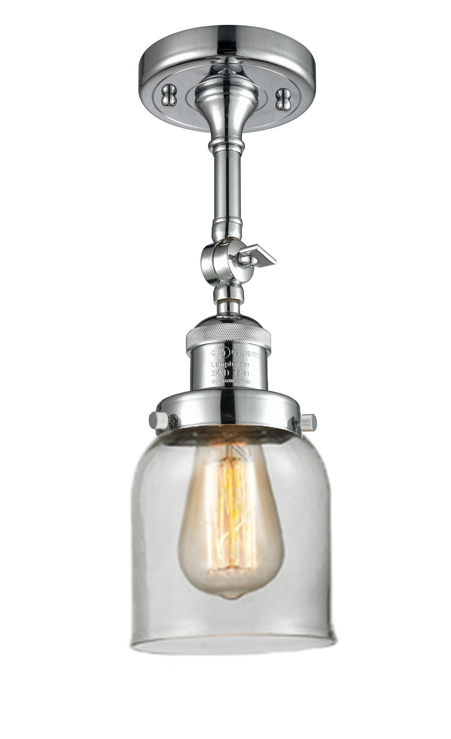 LED Semi-Flush Mount by Innovations - Franklin Restoration Collection, Polished Chrome Finish - 201F-PC-G52-LED