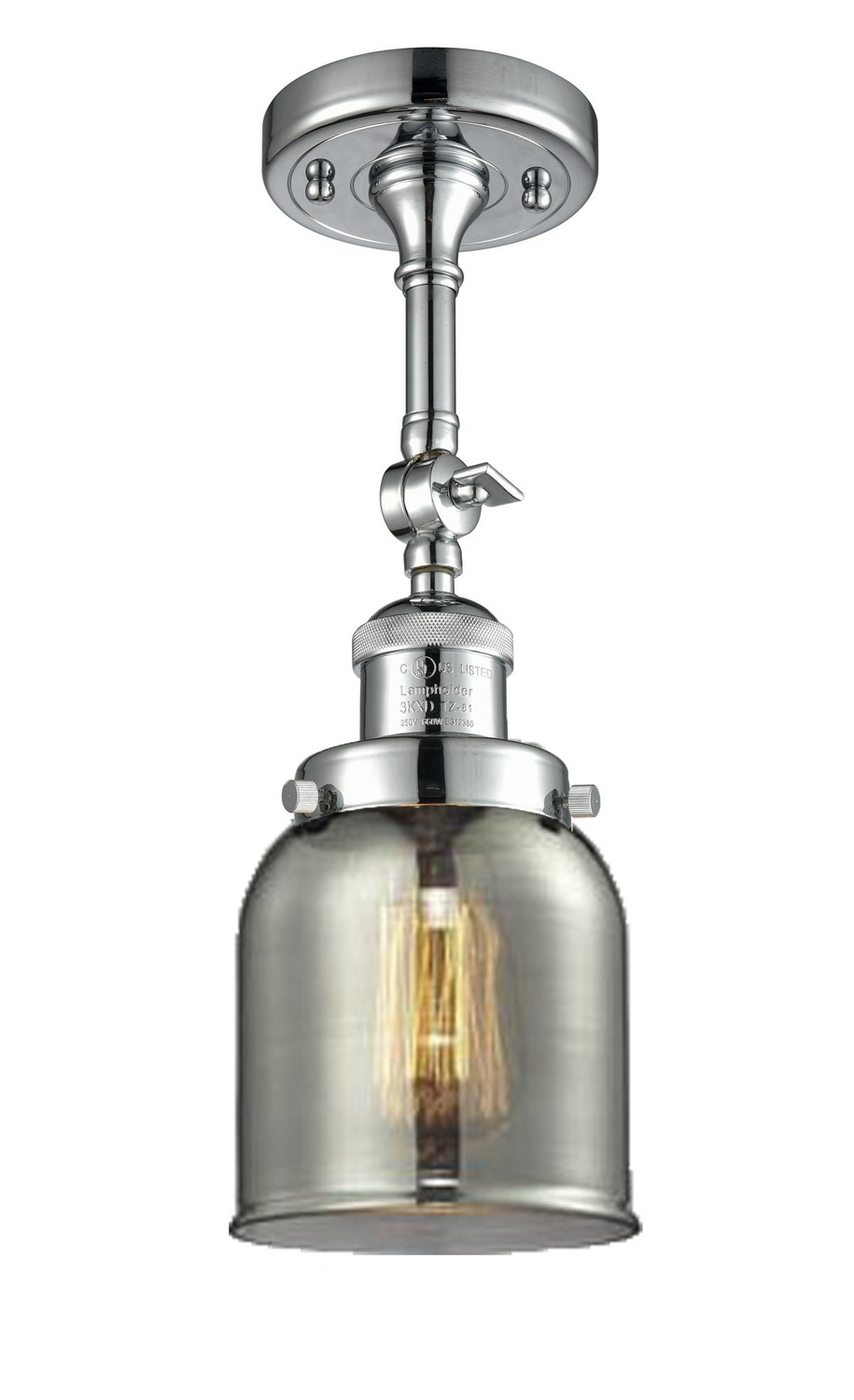 LED Semi-Flush Mount by Innovations - Franklin Restoration Collection, Polished Chrome Finish - 201F-PC-G53-LED