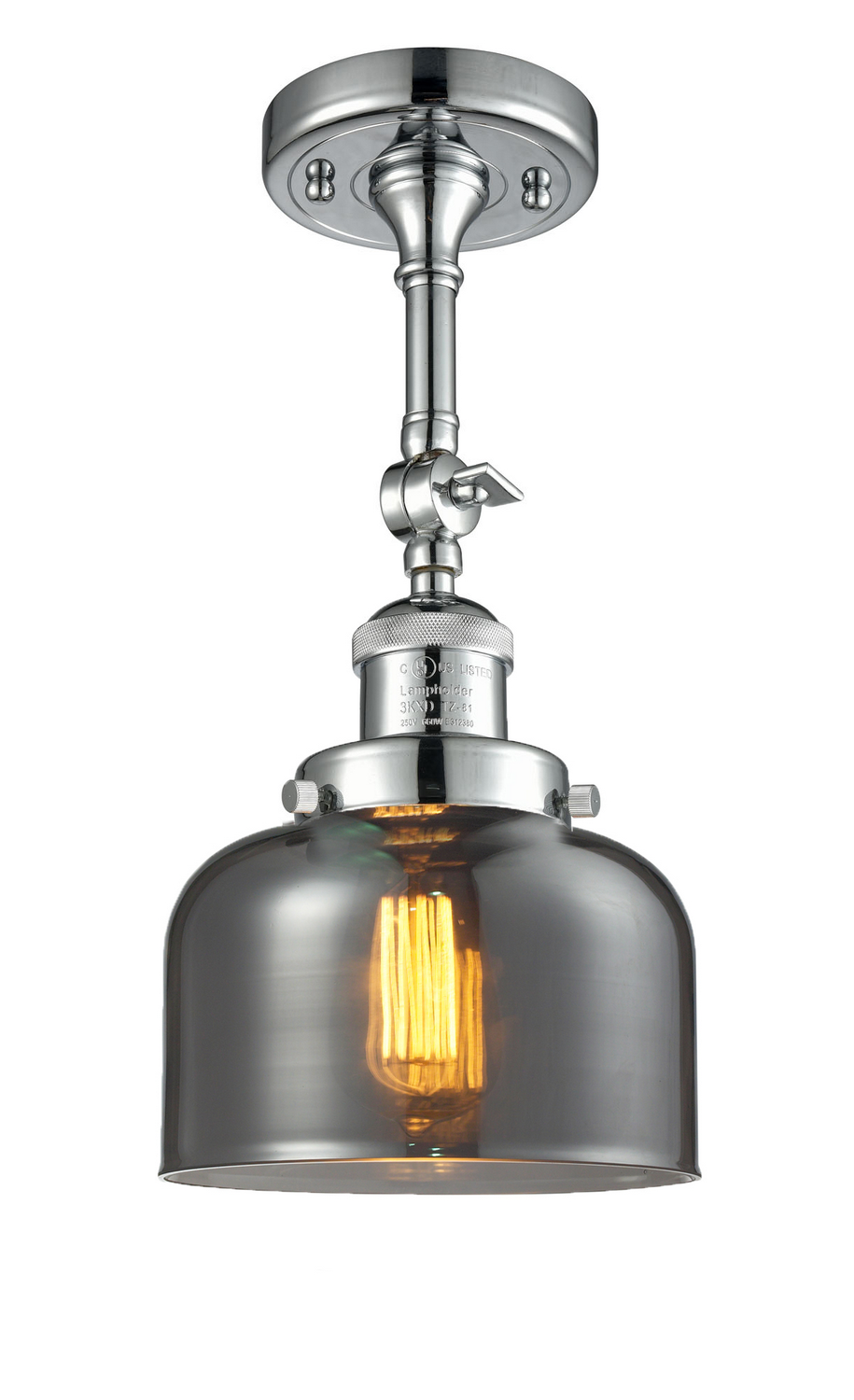 LED Semi-Flush Mount by Innovations - Franklin Restoration Collection, Polished Chrome Finish - 201F-PC-G73-LED