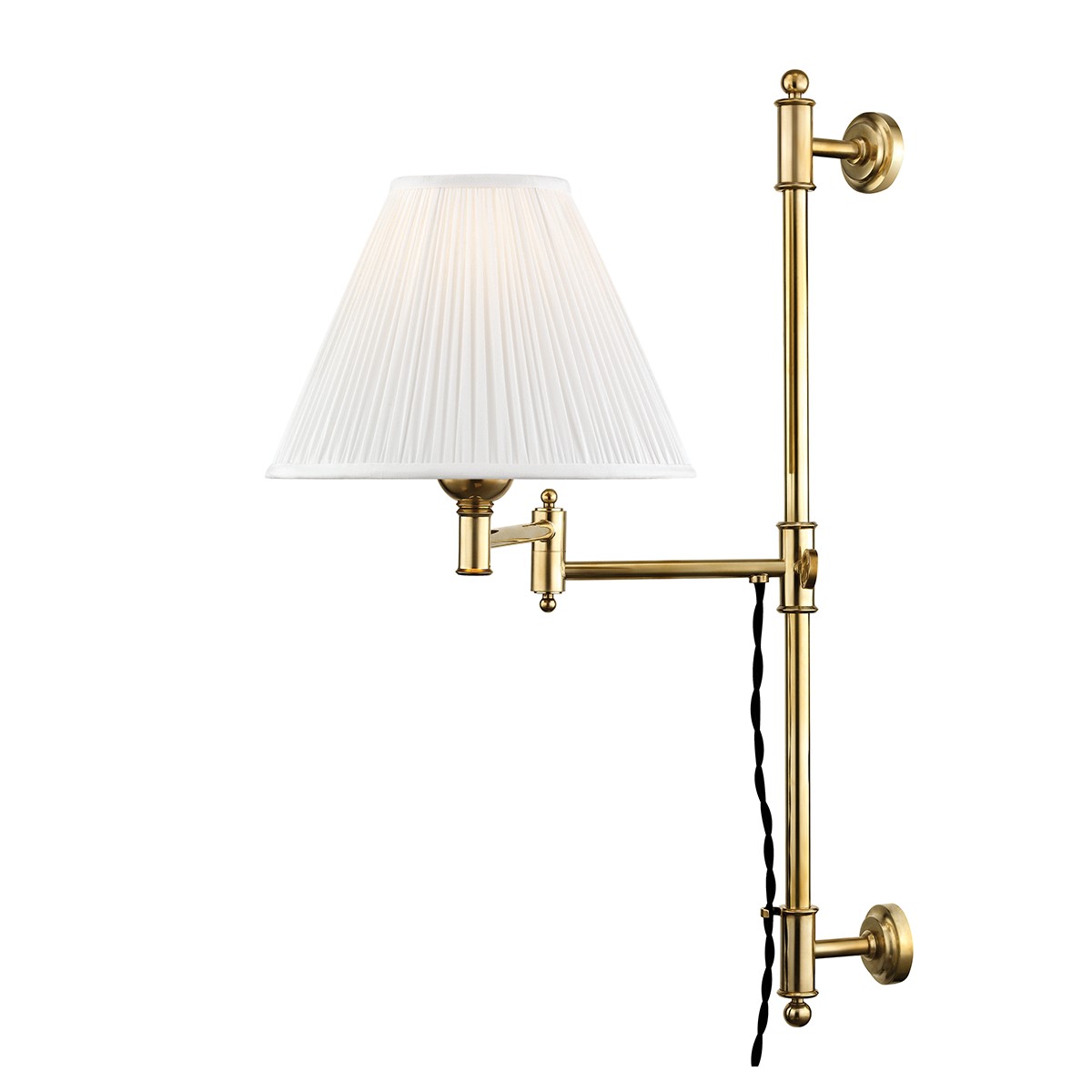 Hudson Valley Classic No.1 One Light Wall Sconce in Aged Brass - MDS104-AGB