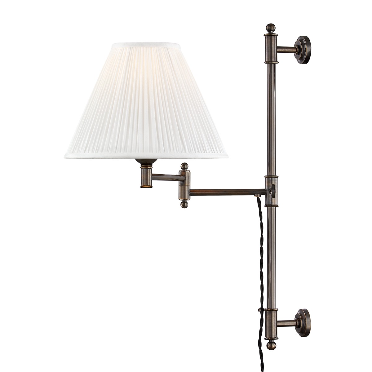 Hudson Valley Classic No.1 One Light Wall Sconce in Distressed Bronze - MDS104-DB