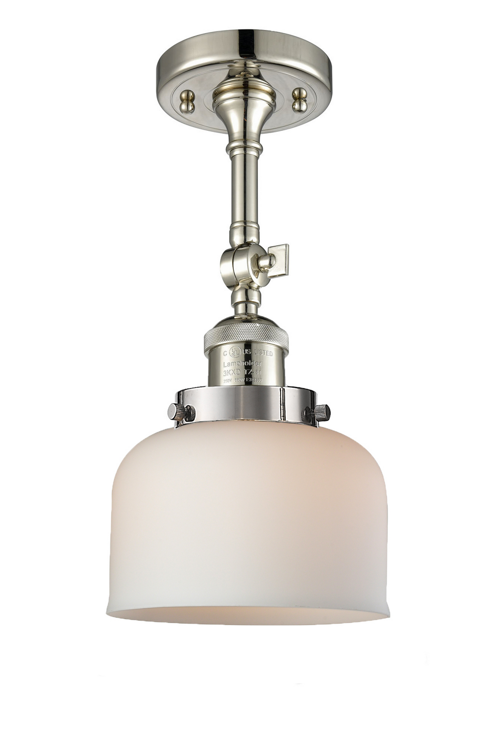LED Semi-Flush Mount by Innovations - Franklin Restoration Collection, Polished Nickel Finish - 201F-PN-G71-LED