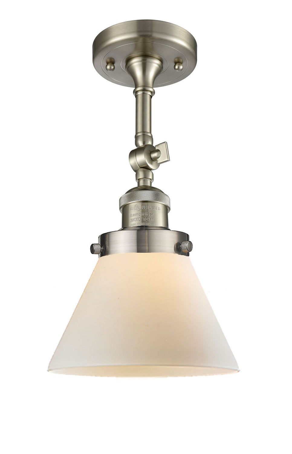 LED Semi-Flush Mount by Innovations - Franklin Restoration Collection, Brushed Satin Nickel Finish - 201F-SN-G41-LED