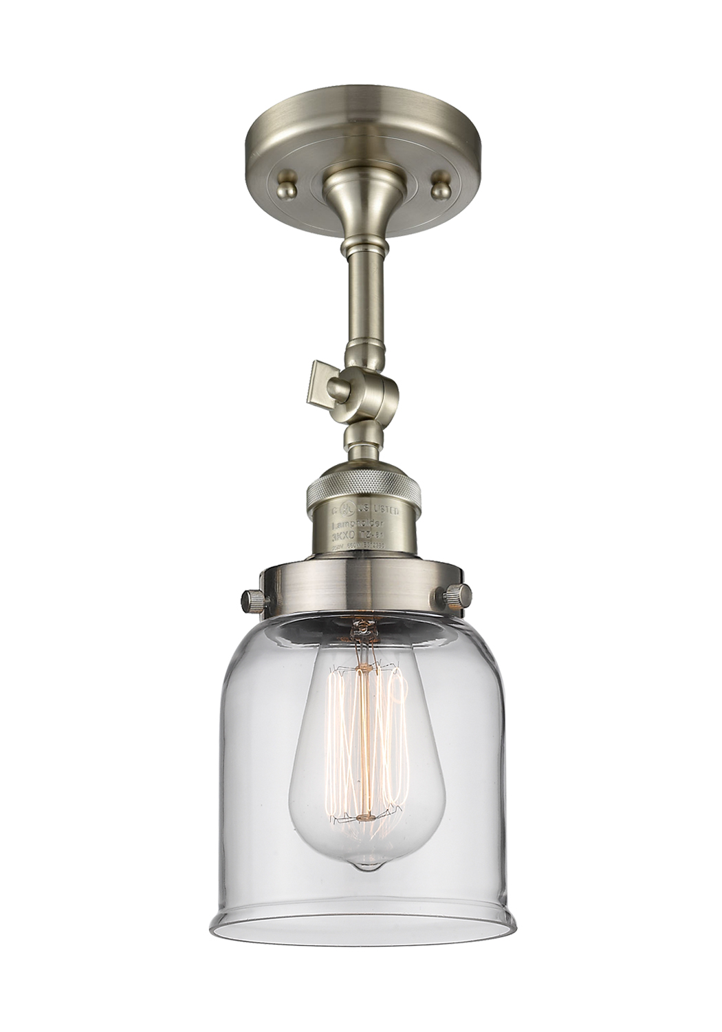 LED Semi-Flush Mount by Innovations - Franklin Restoration Collection, Brushed Satin Nickel Finish - 201F-SN-G52-LED