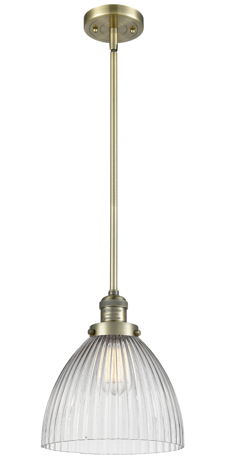 One Light Mini Pendant by Innovations - Franklin Restoration Collection, Antique Brass Finish - 201S-AB-G222