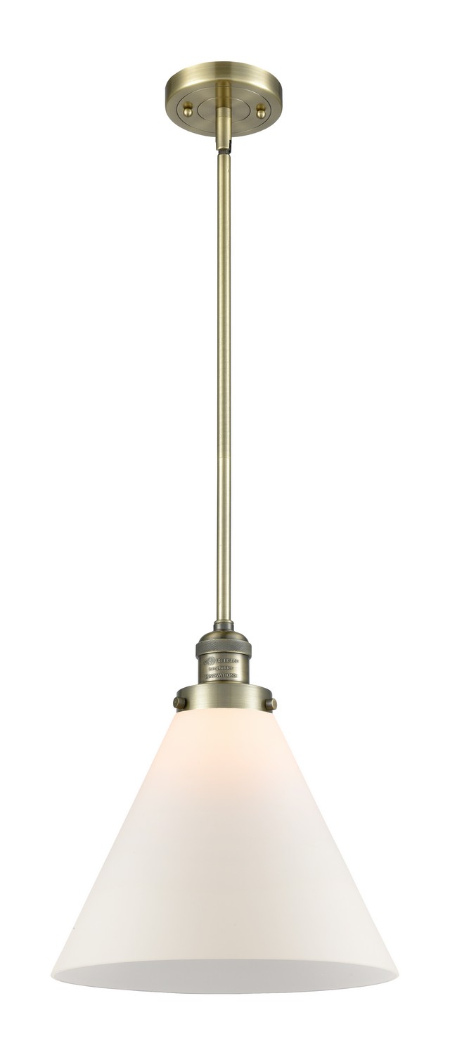 One Light Mini Pendant by Innovations - Franklin Restoration Collection, Antique Brass Finish - 201S-AB-G41-L