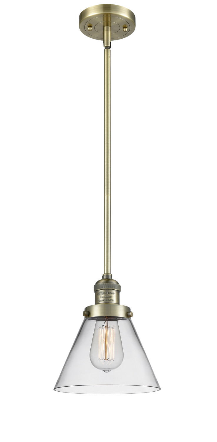 LED Mini Pendant by Innovations - Franklin Restoration Collection, Antique Brass Finish - 201S-AB-G42-LED