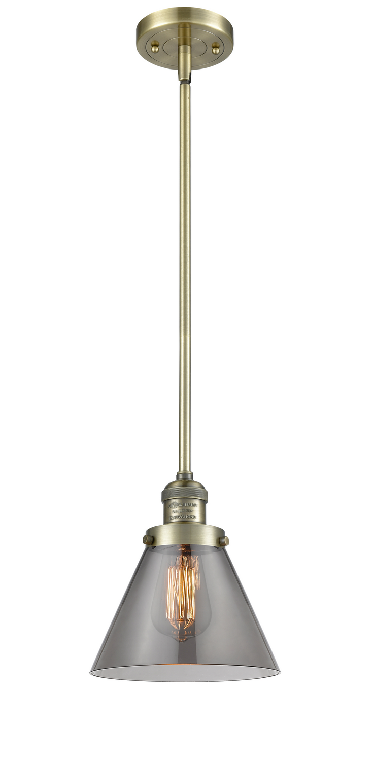LED Mini Pendant by Innovations - Franklin Restoration Collection, Antique Brass Finish - 201S-AB-G43-LED