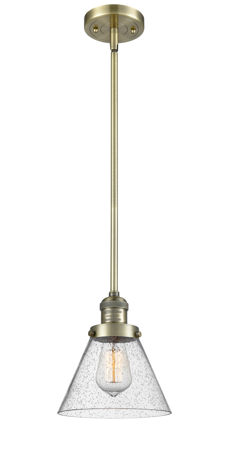 LED Mini Pendant by Innovations - Franklin Restoration Collection, Antique Brass Finish - 201S-AB-G44-LED