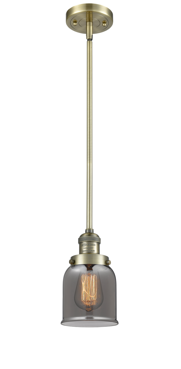 One Light Mini Pendant by Innovations - Franklin Restoration Collection, Antique Brass Finish - 201S-AB-G53