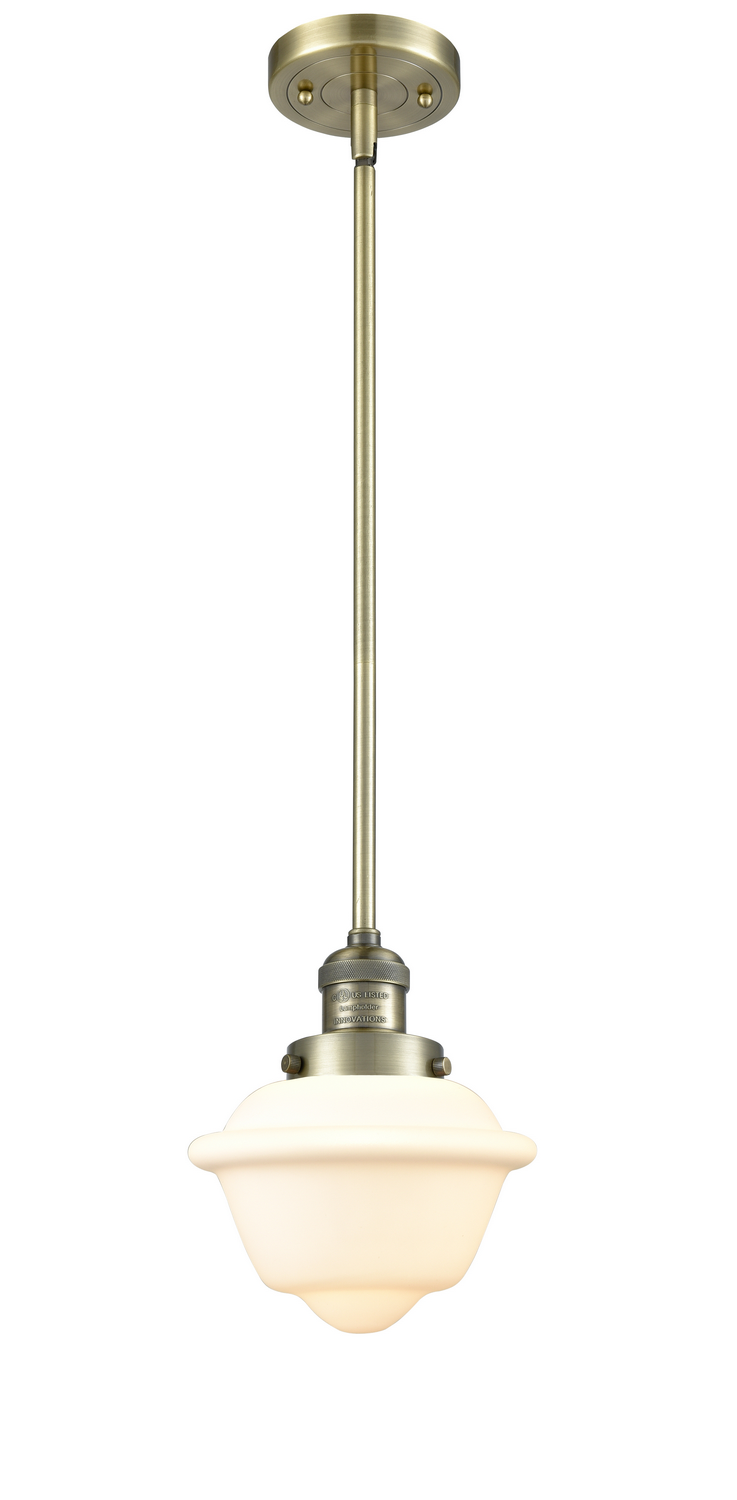 One Light Mini Pendant by Innovations - Franklin Restoration Collection, Antique Brass Finish - 201S-AB-G531