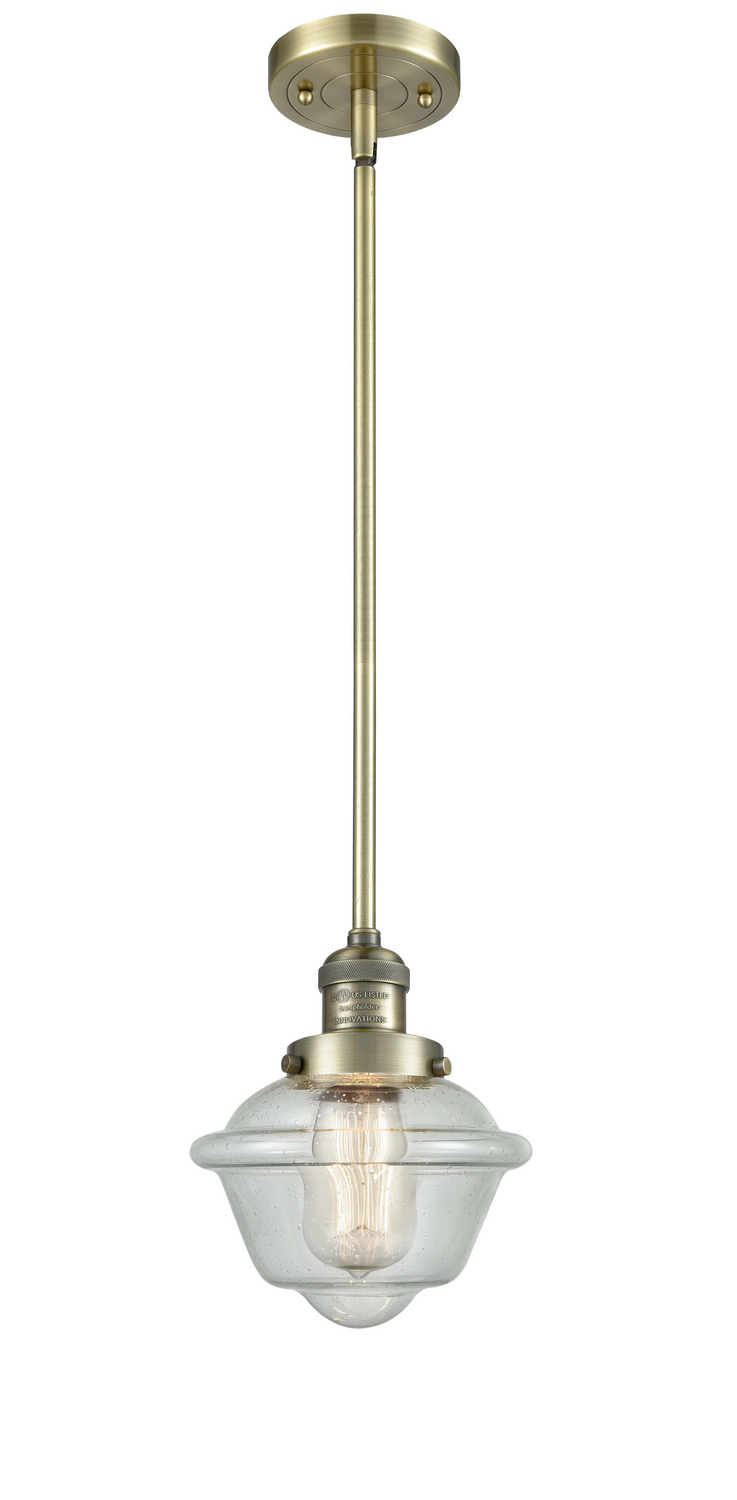 LED Mini Pendant by Innovations - Franklin Restoration Collection, Antique Brass Finish - 201S-AB-G534-LED