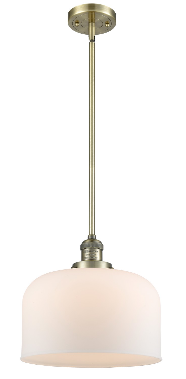 One Light Mini Pendant by Innovations - Franklin Restoration Collection, Antique Brass Finish - 201S-AB-G71-L