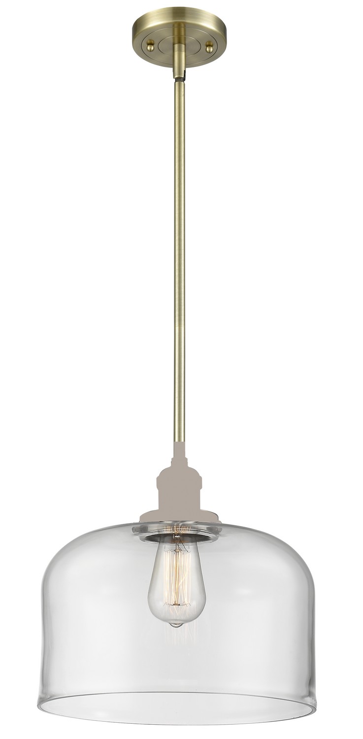 One Light Mini Pendant by Innovations - Franklin Restoration Collection, Antique Brass Finish - 201S-AB-G72-L