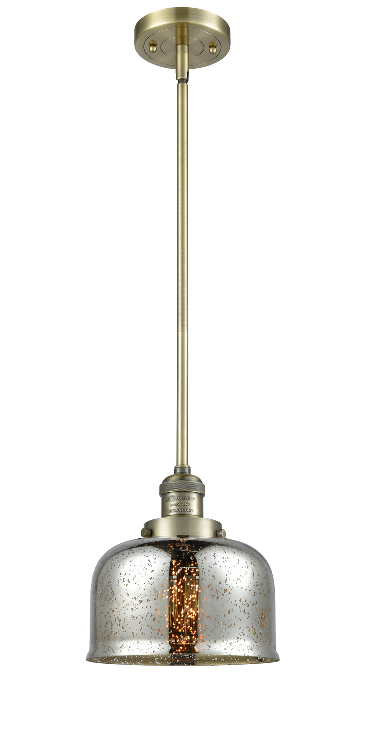 One Light Mini Pendant by Innovations - Franklin Restoration Collection, Antique Brass Finish - 201S-AB-G78